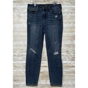 Judy Blue Relaxed Fit Distressed Jeans Medium Wash Womens 30 Stretch JB8289DK